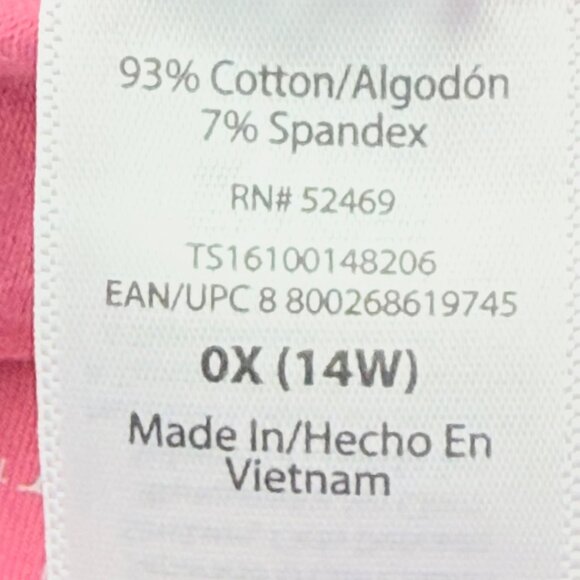 Terra & Sky Women's Blush Pink Capri Ladder Legging Plus Size 0X (14W) NWT - Picture 6 of 11